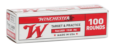 Winchester Ammo Target & Practice 9mm 115 Gr FMJ Value Pack 100 Rd./Box 1000 Rd./Case 5002089221297