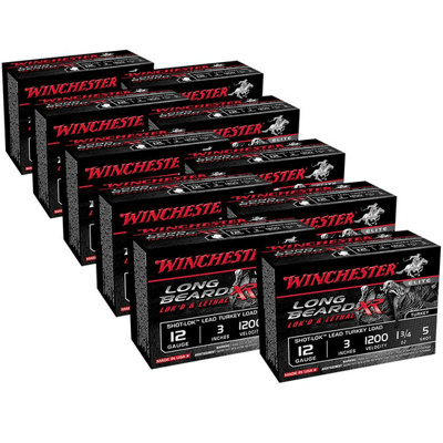 Winchester Long Beard XR 12 Gauge Ammo Turkey Load 3" 1.75 Oz #5 Shot Copper Plated 100 Rounds 020892021372