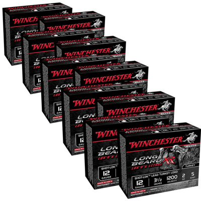 Winchester Longbeard XR 12 Gauge Ammunition Turkey Loads 3-1/2" 2 Oz #5 Copper Plated Shot 100 Rounds 020892021310
