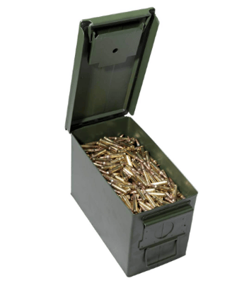 Winchester M193 5.56mm NATO 55gr FMJBT Rifle Ammo Metal Can Combo WM1931000BULK