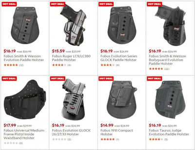 Fobus Holsters on Sale @ Academy Sports + Outdors (Free S/H over $25, $8 Flat Rate on Ammo or Free store pickup)