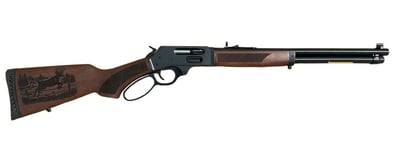 Henry Steel 45-70 Government 18.43" 4rd Lever-Action Rifle with Fence Jumper Engraving on Stock - $899 (Free S/H on Firearms)