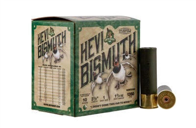 HEVI-Shot Hevi-Bismuth Waterfowl Shotshells 10 GA 3.5" Shell 1 Shot 1-3/4 oz 25 Rounds - $65.97 