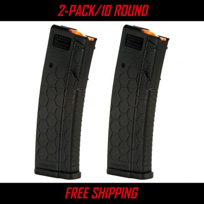 FREE SHIPPING Hexmag 2 Pack 10-Round Magazine (10/30) Black Series 2 - $23.98 