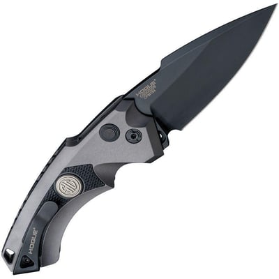 Hogue EX-A05 Tactical Auto, 3.50" Blade, Black Cerakote, Gray Aluminum Handle - $159.99 