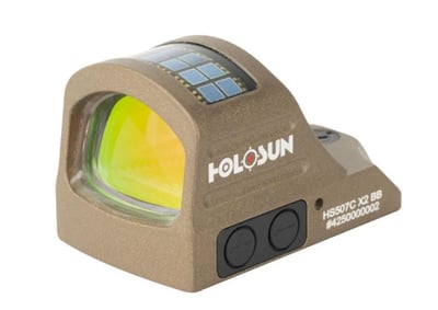 Holosun HE507C X2 Red Multi-Reticle Red Dot 7075 Aluminum Open Solar Burnt Bronze - $232.99 + Free Shipping