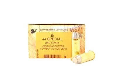 HSM Ammunition New Manufactured Cowboy Action 44 Special 240gr SWC-H 50rds - HSM-44S-1-N - $9.99