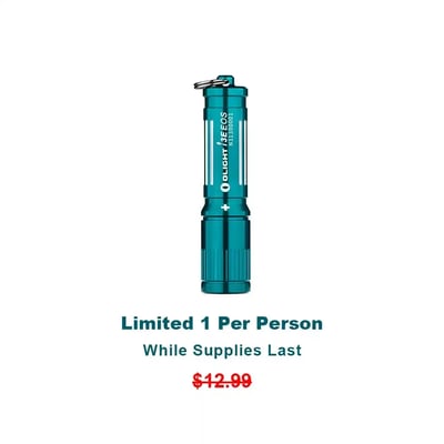 Free Gift i3E Olight Blue - Just pay $5 shipping!