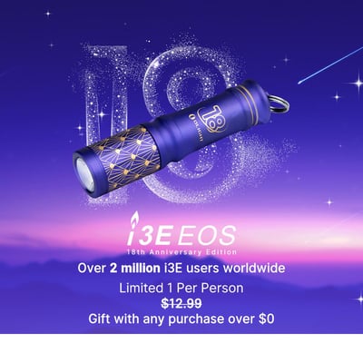 FREE Gift - i3E EOS Olight 18th Anniversary Gift 2025 - Just pay $5 shipping! - Olight USA (Free S/H over $49)