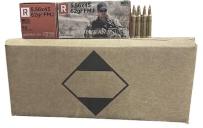 American Sniper Ammo 5.56x45mm NATO 62 Gr SS109 FMJ Centerfire Rifle Ammunition 1000rd CASE - $479.99