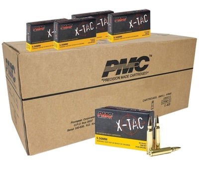 PMC X-Tac XP193 5.56NATO 55GR FMJ-BT 1000Rds Case - $429.99 