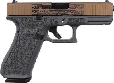 Glock 45 Gen5 "Nordic Runes", 9mm, 4.02" Barrel, Burnt Bronze Frame, 17rd - $499.99 