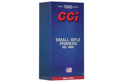 CCI Standard Rifle No. 400 Small Rifle Primer 100 Per Box 10 Boxes Per Case Total 1000 - $69.99 