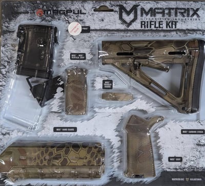 Matrix Diversified Ind Magpul Carbine Accessory Kit AR-15 Kryptek Mandrake Ambidextrous Stock Kit with 10 Round pmag - $39.99 