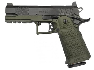 Jacob Grey TWC Hex, 9mm, Hex Duty Green, Rose Gold Barrel, Optics Ready, 17Rds - $3149.99 after code: JG10
