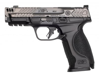 Smith & Wesson, M&P M2.0 Metal CC (Carry Comp), Performance Center, 9MM, 4.22" Ported, Armornite Finish, Gray, Front Night Sight - $799.95 