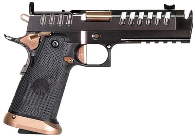 Watchtower Apache DS 9mm 4.60" Copper Threaded, Graphite PVD Optic Cut/Serrated Serrated Stainless Steel Slide, Graphite PVD Stainless Steel Frame w/Beavertail & Picatinny Rail, MJD Black Polymer Grip 17+1 21+1 - $3499.95