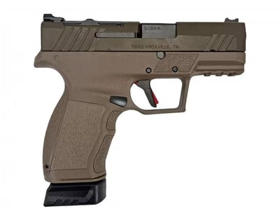 Tisas PX-9 Carry 9mm 3.5" Optic Ready Flat Trigger Interchangeable Backstraps & Grips, 15 + 17 Rd Mag, Holster, Hard Case, FDE - $299.99 