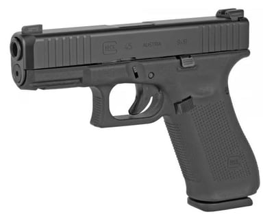 USED Glock 45 Gen5 9mm 4.02", 1 - 17 Rd Mags, Front & Rear Serrations, nDLC Finish, Good to Very Good Condition - $399.99 