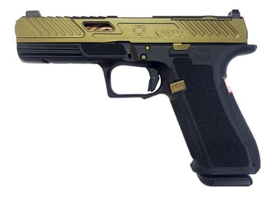 Shadow Systems DR920 Elite 9mm, 4.5" Bronze Barrel, Gun Candy Knuckles Brass, 17rd - $791.20 