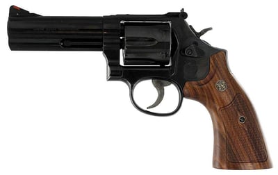 Smith & Wesson 150909 586 Classic Single/Double 357 Magnum 4" 6 rd Wood Grip Blued - $829.99 