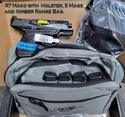 Kimber R7 Mako Optics Ready Carry Package 9mm 3.37" 13+1 (4 Mags) / 11+1 (1 Mag) Range Bag & MFT Holster - $497.99