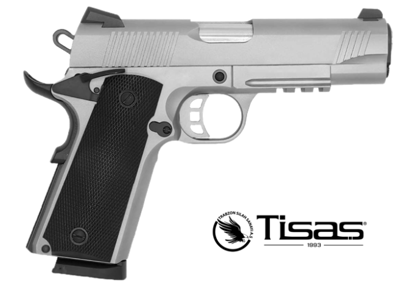 Tisas 1911 Carry SSR 45 ACP 4.25" 8+1 Stainless Steel - $479.98 