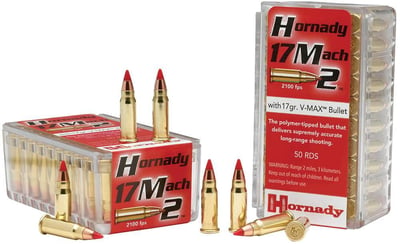 Hornady 17HMR, 17 grain, V-MAX 50 round box - $8.38 (Free S/H on Firearms)