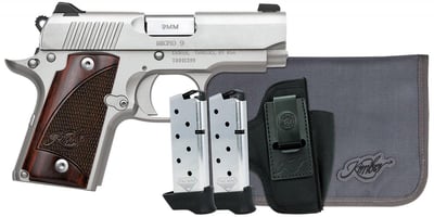 Kimber Micro 9 RTC Sub-Compact 9mm 3.15" Stainless Steel Match Grade Barrel, Satin Finish, Rosewood Grips, Ambidextrous Manual Safety, 7 Rounds - $479.95 