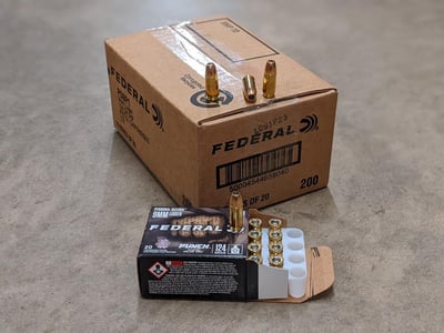 Federal Punch 9mm 124gr HP Case of 200rds - $134.99