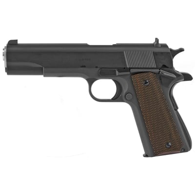 Springfield 1911 Defender Mil-Spec 45 ACP 5" 7+1 Black Parkerized Fully Checkered Wood Grip - $558.86 