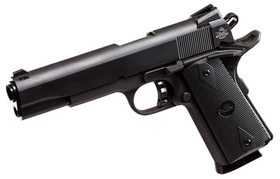Rock Island 51431 Rock Standard FS 45 ACP 5" 8+1 Black Parkerized Black Rubber Grip - $388.73