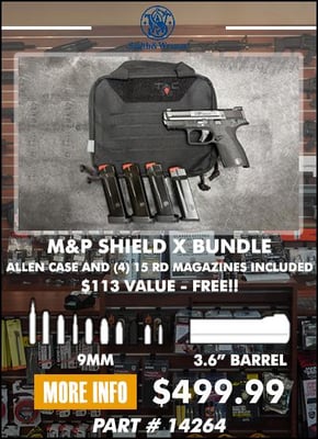 Smith & Wesson M&P Shield X Allen Pistol Case and 4 Mags - $499.99 