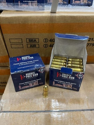Hughes Precision AR-9 & Subgun Brass 9mm 124gr 500rd or 1000rd Case - $99.99