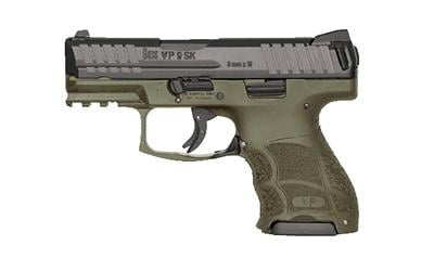 HK VP9SK Striker Fired 9mm 3.39" Polymer Frame OD Green Finish 10rd Night Sights - $551.99 ($9.99 S/H on Firearms / $12.99 Flat Rate S/H on ammo)