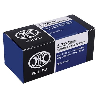 FNH USA 5.7X28mm SS197SR 40gr VMAX 50 Round Box - $49.99