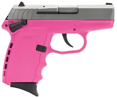 SCCY CPX1TTPK Gen 2 DAO 9mm 3.1" Barrel 10+1 Rnd Zytel Grip Pink Poly Grip/Frame SS Slide - $203.99  ($7.99 Shipping On Firearms)