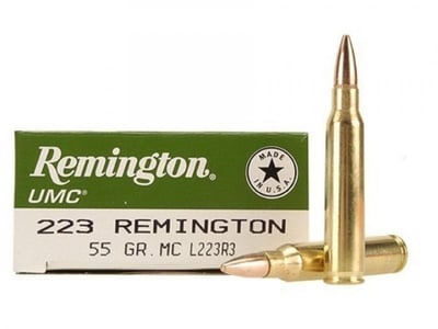 Remington UMC 223 55gr Full Metal Jacket Ammo - Box of 20 - $11.66