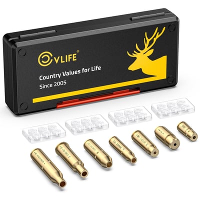 CVLIFE Bore Sight Laser for 223/5.56mm / 9mm / 7.62X39mm / 30-30 / 30-06 / .243 / 308 / .45 ACP with Batteries (Specific Chamber Type) - $56.69 w/code "CVLIFE0110PM" + 10% Prime discount + FREE Shipping