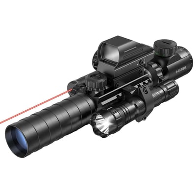 MidTen 3-9x32 Dual Illuminated Scope Optics & 4 Holographic Reticle Red/Green Dot & IIIA/2MW Laser Illuminated Reflex Sight & 20mm Mount - $64.79 w/code "2VBAYL4W" + FREE Shipping
