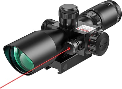 MidTen 2.5-10x40 Red Green Illuminated Mil-dot Scope with Red/Green Laser Combo - Green Lens Color & Mounts - $34.19 w/code "82ZNQCLP" + FREE Shipping