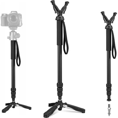 Trakiom Hunting Tripod with Rotatable Removable Rubber Yoke (Black, 23-61.5") - $32.9 w/code "PJIHHPZR" + FREE Shipping