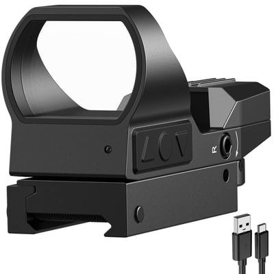MidTen Rechargeable Motion Awake Green & Red Dot 4 Adjustable Reticles for 20mm Picatinny Mount, Absolute Co-Witness - $22.99 w/code "2QZCUCGG" + FREE Shipping