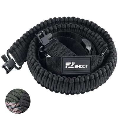 EZshoot 550 Paracord Quick Adjust Two Point Rifle Sling with Larger Opening Tri-Lock Swivels - $8 w/code "6ZS6M4GG" + FREE Shipping