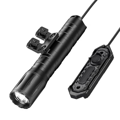 50% off 1800 Lumens Rifle Light with Pressure Switch, Ar Flashlight for Rifle Compatible with M-Rail, Rifle Flashlight with Strobe Mode for Home Defense, Hunting - $24.99 + FREE Shipping