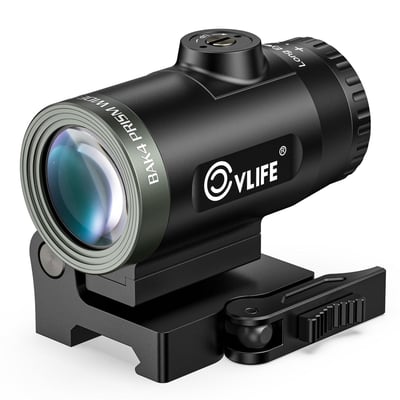 40% off CVLIFE Eaglefeather 3X/4X/5X Compact Magnifier with Quick-Release Mount, 3.54"/3.35"/3.14" Eye Relief,Large Field of View,Flip-to-Side red dot Magnifier, 2000G Shockproof,Absolute&Lower 1/3 Co-Witness w/code 7IIX6TNB - $77.99 + FREE Shipping