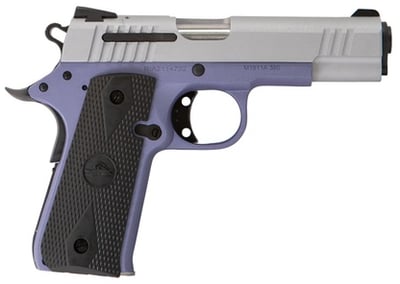 Citadel M1911 Baby Compact Frame 380 ACP 7+1, 3.75" Stainless Steel Barrel, Silver Serrated Steel Slide, Crushed Orchard Cerakote Aluminum Frame w/Beavertail, Ambidextrous - $479.99