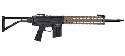Brigade Manufacturing Makasi 5.56x45mm FAL-AR15 Hybrid Semi-Automatic Rifle, 16" Barrel, 12" Quad Rail, FDE Cerakote- M561162NQ - $1299 