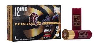 Federal Premium 3rd Degree Turkey 12 Gauge Ammo 5 Rounds (Free Shipping +$99 with code FS061925) (Free Shipping on $100+ Orders)