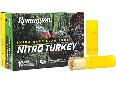 Remington Nitro Turkey 20 Gauge Ammo 3" #5 Lead Shot 1-1/4 oz Box of 10 - $6.28 (Free Shipping on $100+ Orders)
